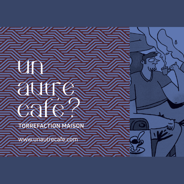 Étiquette du café Bleu Brésil Agua de Marco, café du Cerrado aux notes de caramel et de noix