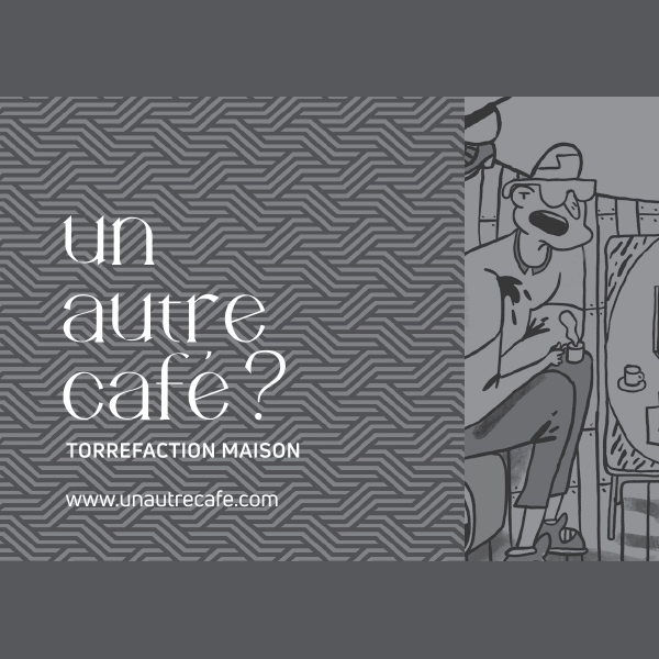 Étiquette du café Noir Blend Maison Le Kong, espresso robusta Rwanda et arabica Brésil