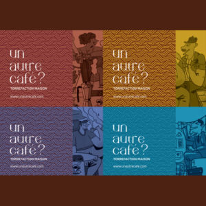 Étiquette du pack dégustation, 4 cafés single origin Azul, Ocre, Rouge et Bleu